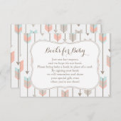 Bücher für Babybettkarte Begleitkarte (Vorne/Hinten)