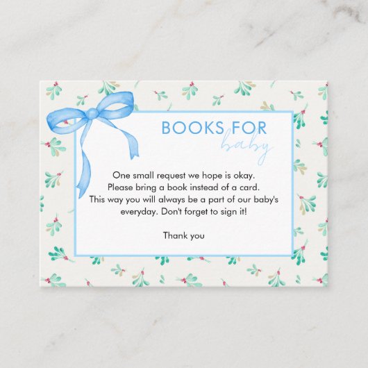 Bücher für Babybettkarte Begleitkarte (Vorderseite)