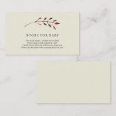 Bücher für Babybettkarte im Herbst Begleitkarte (Vorne/Hinten)