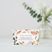 Bücher für Babybettkarte im Herbst Begleitkarte (Stehend Vorderseite)