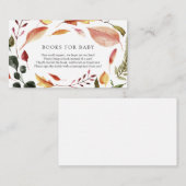 Bücher für Babybettkarte im Herbst Begleitkarte (Vorne/Hinten)