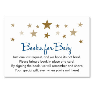 Bücher für Babybettkarte Tischnummer