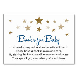 Bücher für Babybettkarte Tischnummer