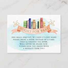 Bücher für Babybettkarte Visitenkarte