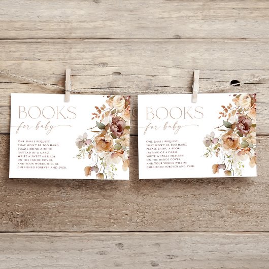 Bücher für Babyboho fallen florierende Wasserfarbe Begleitkarte