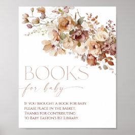 Bücher für Babyboho Herbst rustikal florale Poster