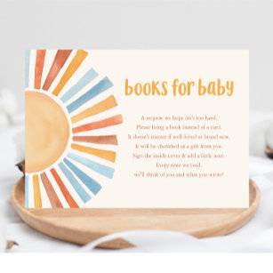 Bücher für Babyboho-Sonnenscheindusche Begleitkarte