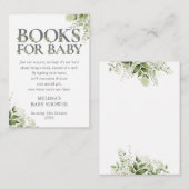 Bücher für Babybuchanfrage Kinderdusche Begleitkarte (Vorne/Hinten)