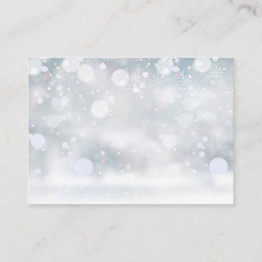 Bücher für Babybuchanfragen Winterdusche Begleitkarte (Rückseite)