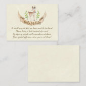 Bücher für Babybuchausweis niedliches Hirsch Begleitkarte (Vorne/Hinten)