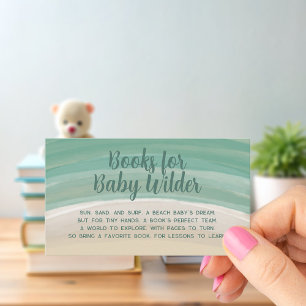 Bücher für Babydusche-Abschlusskarte Begleitkarte