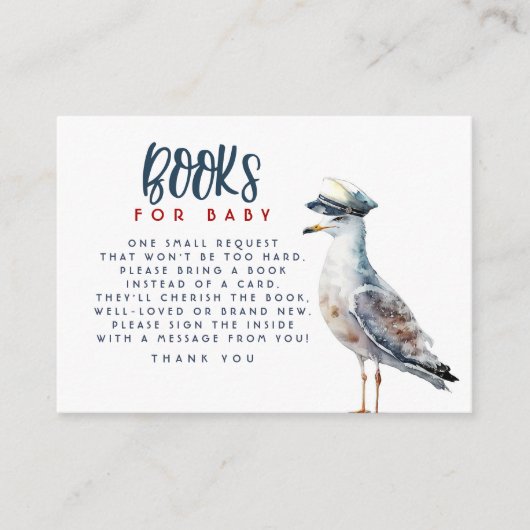 Bücher für Babydusche Begleitkarte (Vorderseite)