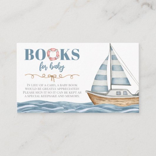 Bücher für Babydusche Begleitkarte (Vorderseite)