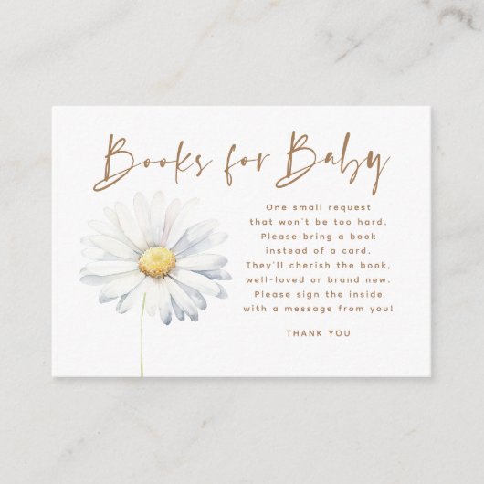 Bücher für Babydusche Begleitkarte (Vorderseite)