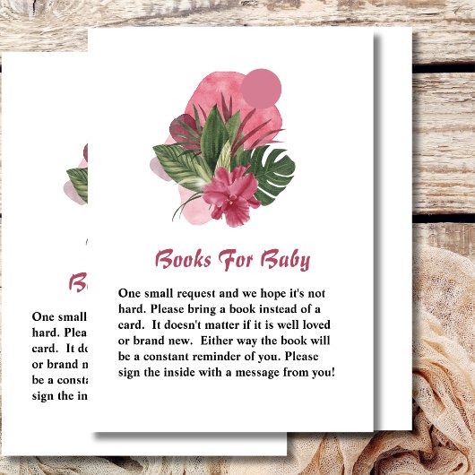 Bücher für Babydusche, Bläschen und Brunch Begleitkarte