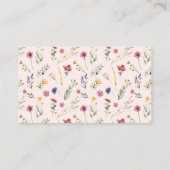 Bücher für Babydusche der Wildblume Begleitkarte (Rückseite)