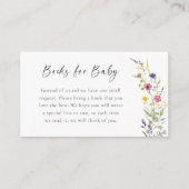 Bücher für Babydusche der Wildblume Begleitkarte (Vorderseite)