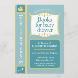 Bücher für Babydusche Einladung