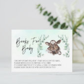 Bücher für Babydusche Eukalyptus Einladung (Stehend Vorderseite)