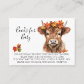 Bücher für Babydusche Halloween Highland Cow Begleitkarte (Vorderseite)