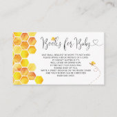 Bücher für Babydusche Honigbiene Aquarell Begleitkarte (Vorderseite)