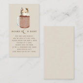 Bücher für Babydusche mit Ei-Kaffee Buchanfrage Begleitkarte (Vorne/Hinten)