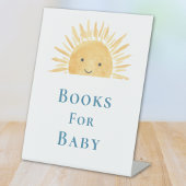 Bücher für Babydusche mit Sonnenschein Sockelschild