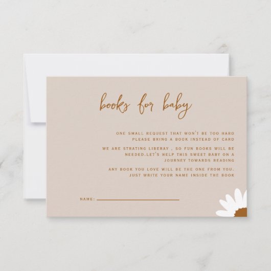 Bücher für Babyduschen in rosa Boho (Vorderseite)