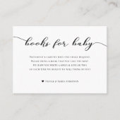 Bücher für Babyduschenschließung Buffalo Kariertes Visitenkarte (Vorderseite)