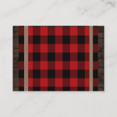 Bücher für Babyduschenschließung Buffalo Kariertes Visitenkarte (Rückseite)