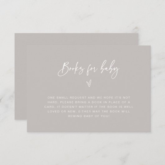 Bücher für Babyduschenschließungskarte F201 Save The Date (Vorne/Hinten)