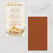 Bücher für Babyduschpumpen Begleitkarte (Vorne/Hinten)