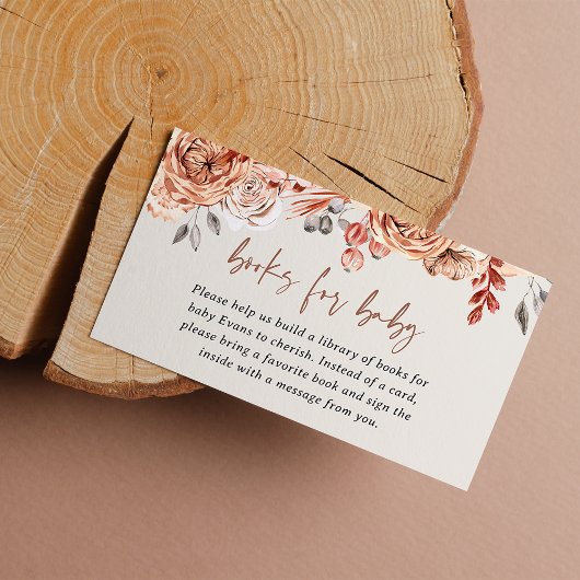 Bücher für Babyfalldusche Begleitkarte