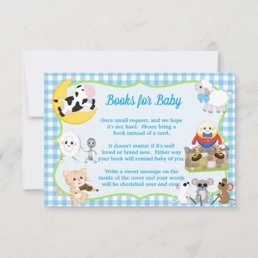 Bücher für Babykarte Dankeskarte (Vorderseite)