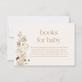 Bücher für Babykarte, Fall Modernes Blumenbaby Einladung