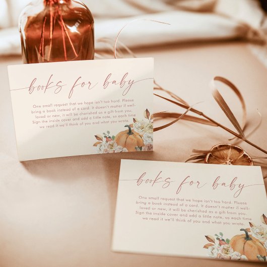 Bücher für Babykarte, Fall Pumpkin Baby Dusche Einladung