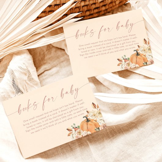 Bücher für Babykarte, Fall Pumpkin Baby Dusche Einladung