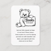 Bücher für Babykarte, Minimalistische Babydusche Platzkarte (Vorderseite)