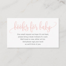 Bücher für Babykarten Begleitkarte