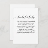 Bücher für Babykarten Minimalistisch einfach Begleitkarte (Vorne/Hinten)