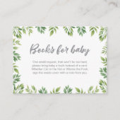 Bücher für Babyleafe Babyduschkarte Begleitkarte (Vorderseite)