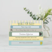 Bücher für Babyparty-Einladung Einladung (Stehend Vorderseite)