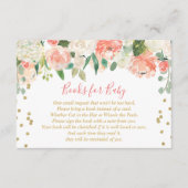 Bücher für Babypfirsiche und SahneblumenAquarell Begleitkarte (Vorderseite)