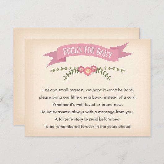 Bücher für Babys - Baby Shooter-Spielkarte Einladung (Vorne/Hinten)