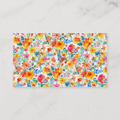 Bücher für Babys Floral Fiesta Babydusche Begleitkarte (Rückseite)
