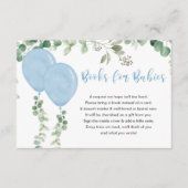 Bücher für Babys mit zwei Jungen Ballons Eukalyptu Begleitkarte (Vorderseite)