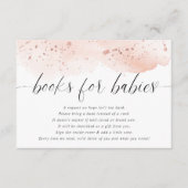 Bücher für Babys Zwillinge Aquarellfarben Rosa Begleitkarte (Vorderseite)