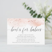 Bücher für Babys Zwillinge Aquarellfarben Rosa Begleitkarte (Stehend Vorderseite)