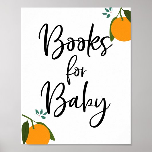 Bücher für Babysignatur Poster (Vorne)