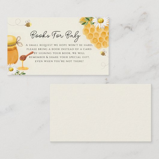 Bücher für Babywabendusche Begleitkarte (Vorne/Hinten)